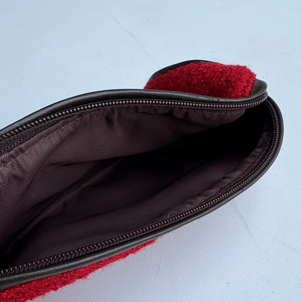 Vintage Antonio Melani Round Clutch Make Up Bag Grandmacore Classic Bold Preppy - Picture 5 of 5
